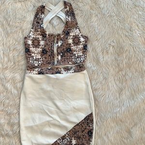 Matching bodycon skirt and crop top set